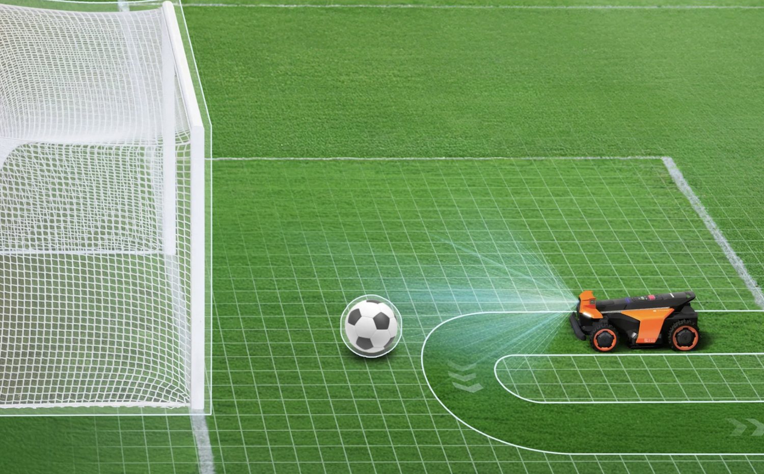 Segway Navimow Terranox på fotballbane